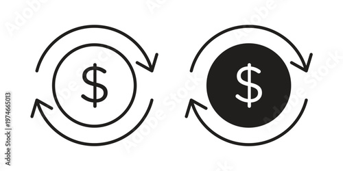 Return on Investment icon design vector. Flat and line vector Icon Design