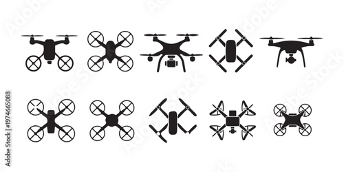 Black rifle silhouette collection with various tactical scopes and heavy combat axe on white grid background.