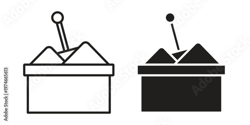 Sandbox icon design vector. Flat and line vector Icon Design