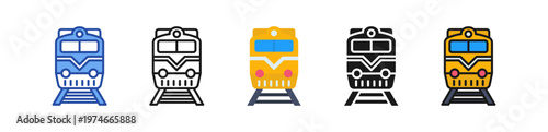 Train Icon Multi Style Illustration