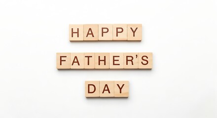 Happy father's day message in wooden letters