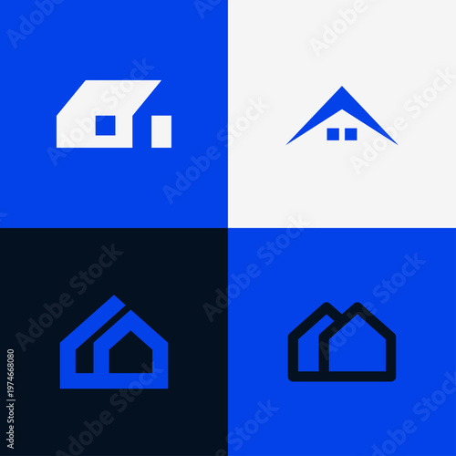 Minimalist Homestay Logo Bundle Modern Accommodation House Rental Travel Brand Identity Clean Vector Set