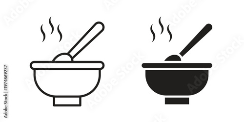 Stew icon design vector. Flat and line vector Icon Design