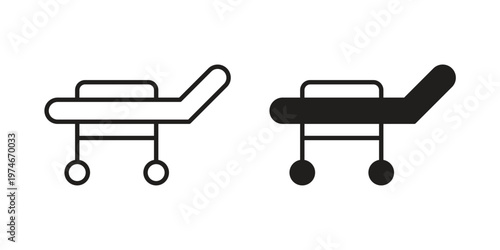 Stretcher icon design vector. Flat and line vector Icon Design