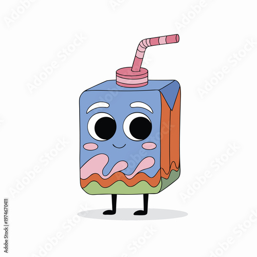 Cute Juice Box 3D Icon