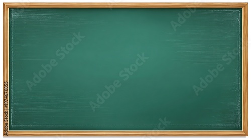 Green chalkboard with wooden frame