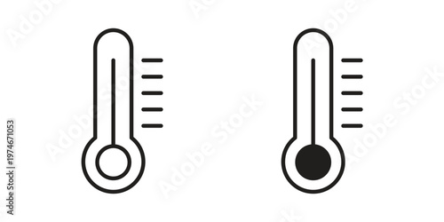 Thermometer icon design vector. Flat and line vector Icon Design