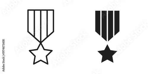 Veteran icon design vector. Flat and line vector Icon Design