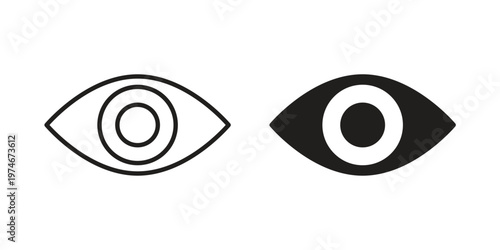 View Icon design vector. Flat and line vector Icon Design