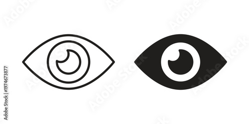 Visible icon design vector. Flat and line vector Icon Design