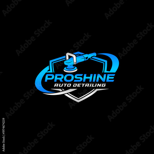 Proshine Auto Detailing Service Logo.