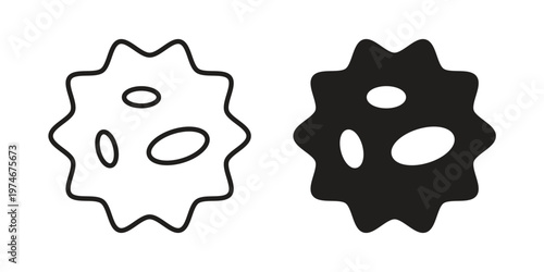 White blood cell icon design vector. Flat and line vector Icon Design