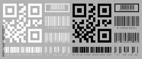 Scan QR code icon. Digital scanning qr code. QR code scan for smartphone. QR code for payment. Scan QR code symbol - stock vector.