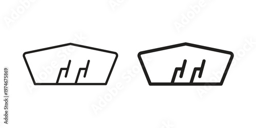 Windscreen icon design vector. Flat and line vector Icon Design