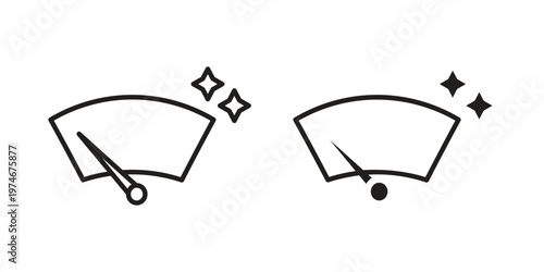 Wiper icon design vector. Flat and line vector Icon Design