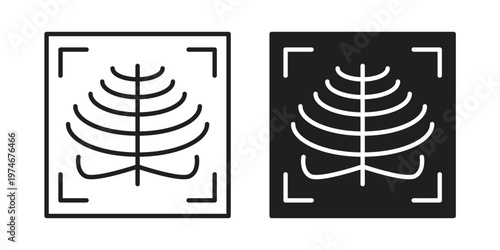 X ray icon design vector. Flat and line vector Icon Design