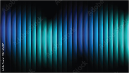 Abstract Blue Teal Soundwave and Equalizer Bars Background Glass Ripple Effect