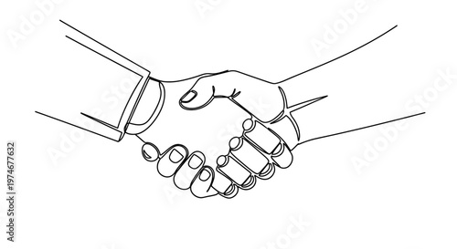 Two hands shaking in a deal.