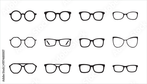 Collection of eyeglasses and sunglasses frames styles for men and women optical frames fashionable accessories eyewear trends.