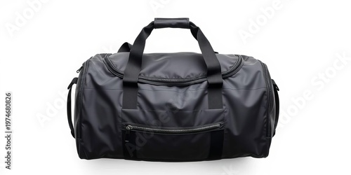 Duffle bag template mockup, top view, isolated on white background,  photography,  resource