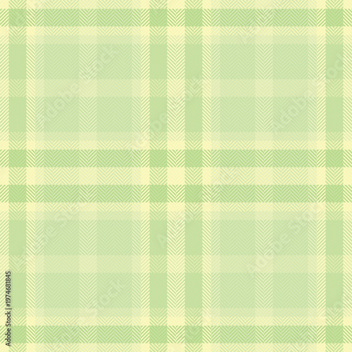 Cross plaid fabric textile, veil check texture seamless. Ireland tartan background pattern vector in light and green colors.
