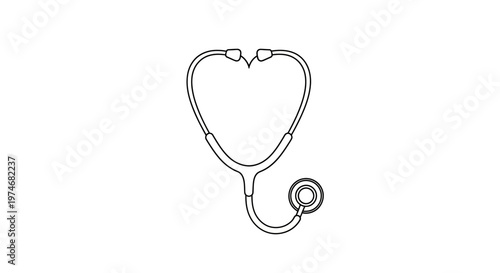 Stethoscope medical instrument for doctors.