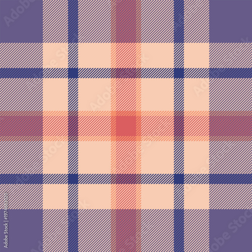 Various textile tartan fabric, style vector pattern texture. Soft plaid check background seamless in light and indigo colors.