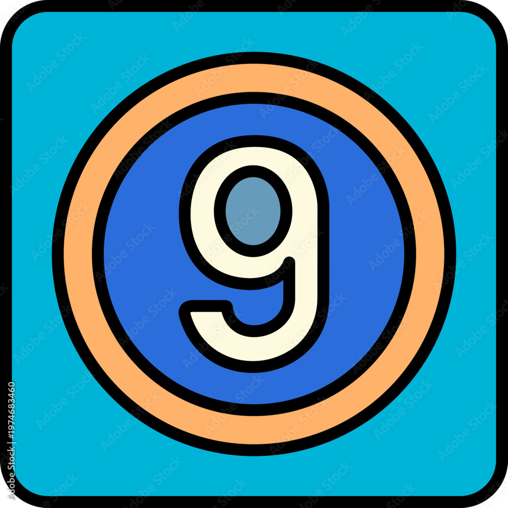 Fototapeta premium 9 Icon