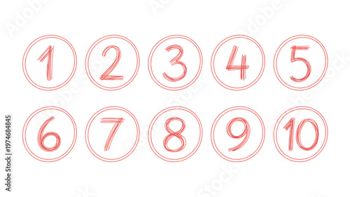Colorful numbers and symbols arranged in a playful pattern isolated on transparent background