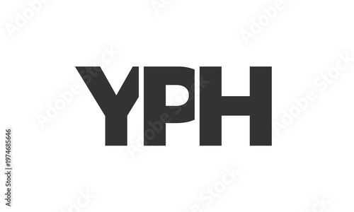 YPH logo design template with strong and modern bold text. Initial based vector logotype featuring simple and minimal typography. Trendy company identity.