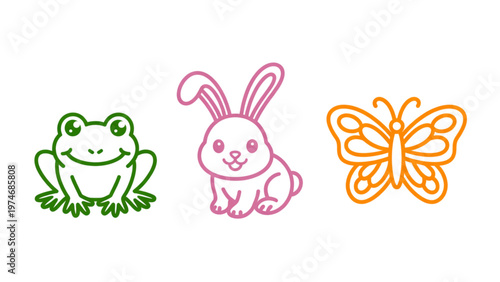 Three playful chihuahuas with colorful ribbons in their fur isolated on transparent background