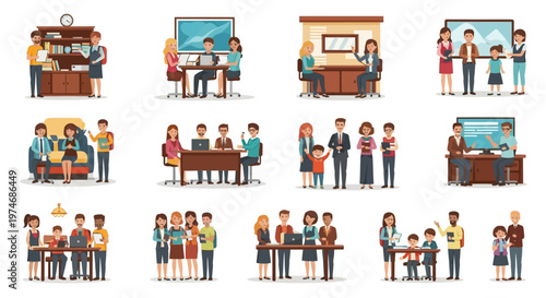 Diverse Business Team Collaboration Meeting Office People Working Together