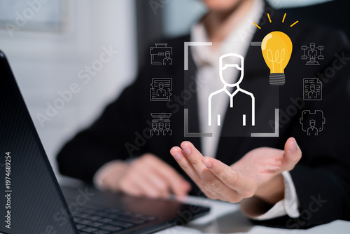 Foto HR human resource staff employee performance training skill career planning lead