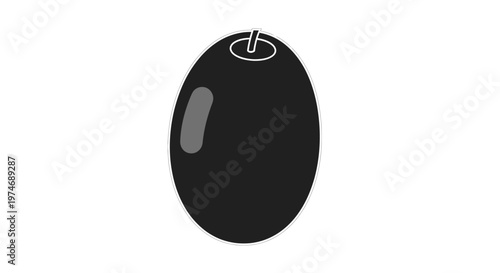 Simple black olive flat design vector icon illustration
