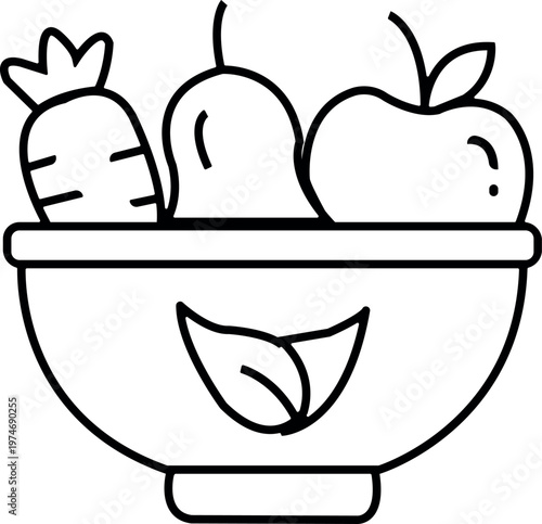 apple in a bowl