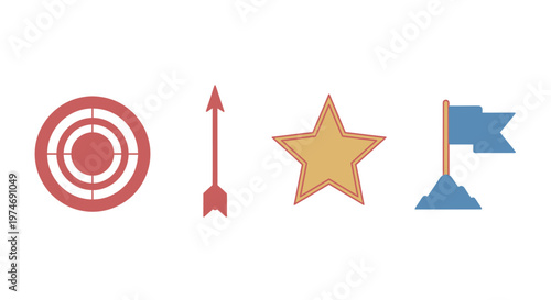 Collection of symbolic icons and signs.