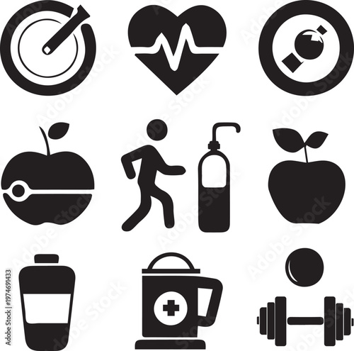 health and fitness icons