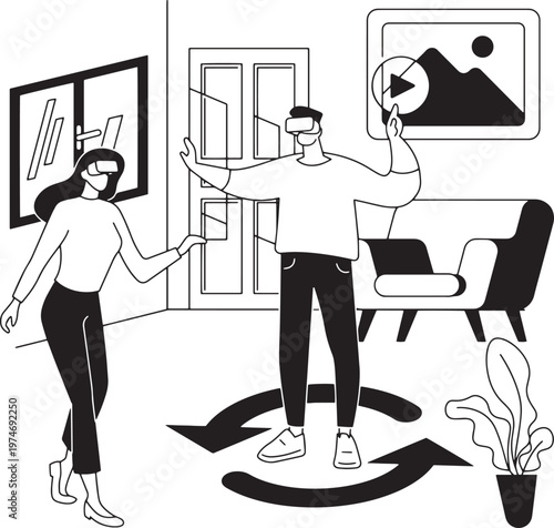 man and woman in house 