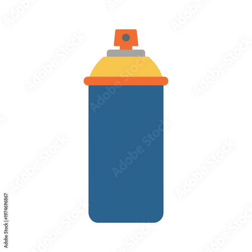 Simple Flat Design Spray Can Illustration.