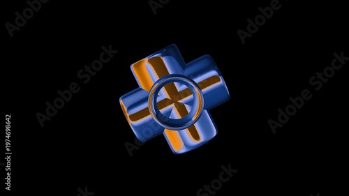 animation of holographic abstract shape 