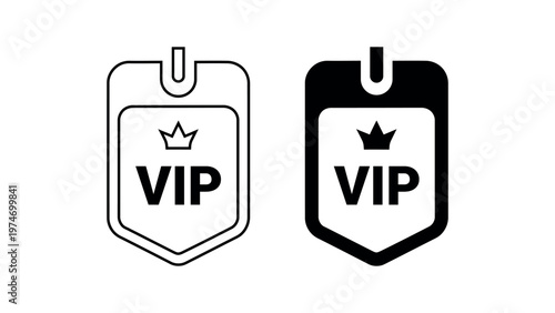 VIP badge premium membership label icon