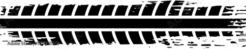 Grunge tire tracks, wheel braking marks. Truck, car or motorcycle tread pattern silhouettes. Auto race, motorsport, speed racing design element.