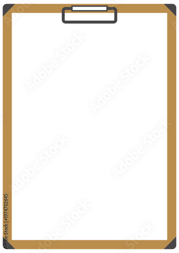 茶色のクリップボードのフレーム