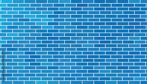 blue brick wall texture background with modern geometric pattern for architectural design and interior backdrop projects