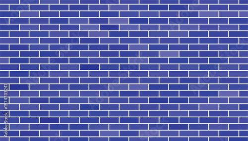 Seamless dark blue brick wall pattern texture background for modern architectural interior design and construction projects