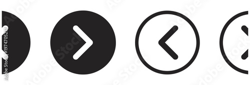 Collection of circular arrow icons, including left and right pointers for navigation.