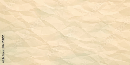 Crumpled vintage brown paper texture background with grunge wrinkled surface