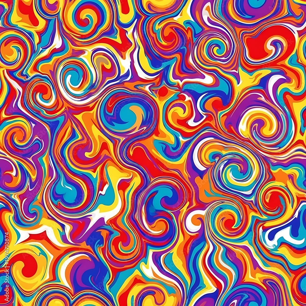 Obraz premium Vibrant Swirling Abstract Color Pattern