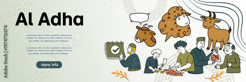 culinary team preparing fresh meat for big qurban feast and distribution