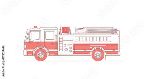 Fire Truck Emergency Response Vehicle.